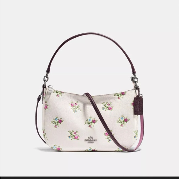 NWT Coach Chelsea Crossbody Bag - Chalk White with Floral Print - Picture 12 of 12